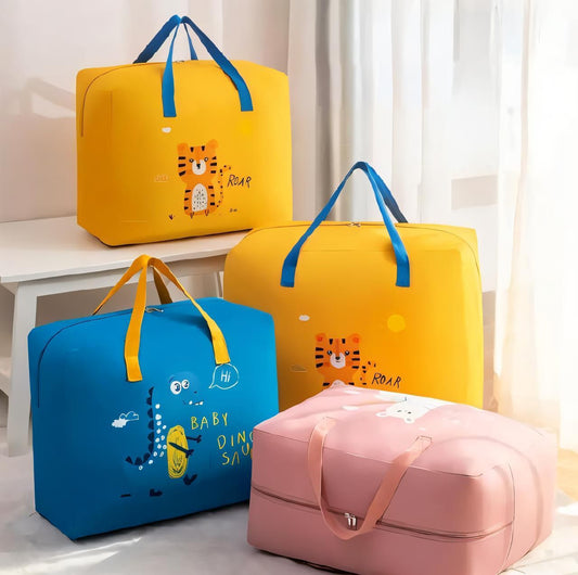 Printed Dino/Roar and Sheep Colourful Blanket Storage Bag