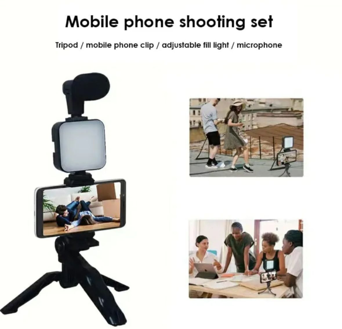 Handy VLogging Kit with Mic / Light and Wireless Remote