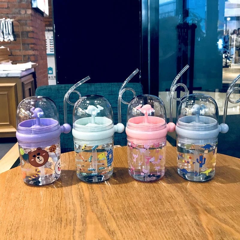 Portable Cartoon Cute Whale Baby Drinking Water Bottle Leak Proof 250ML