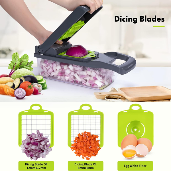 16in1 Vegetable Chopper Veggie Slicer with Box and Accessories