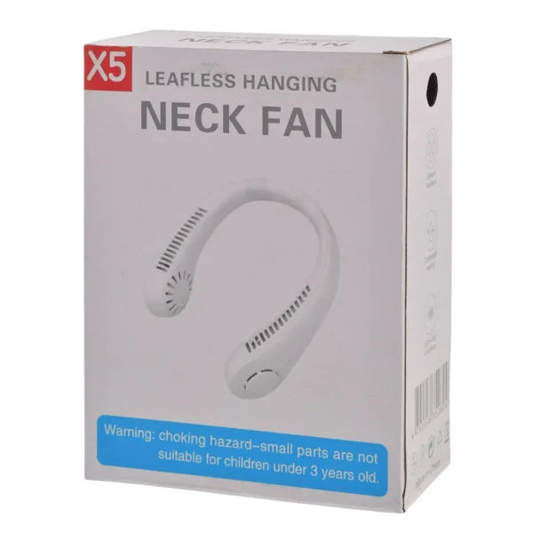 Leafless Hanging Neck Fan With Adjustable Neck Band – Portable Rechargeable Neck Fan – Neck Fan For Summer